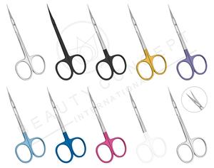 Ciseaux à cuticules extra fins de 9 cm en acier inoxydable à lame courbée pour droitiers, pour éliminer les cuticules mortes et les ongles, durables - Product Image 2