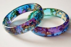 Tal joyería resina acrílico pulsera brazalete exagerado deslumbrante Multicolor ancho Irregular cuadrado acrílico pulseras para - Product Image 2