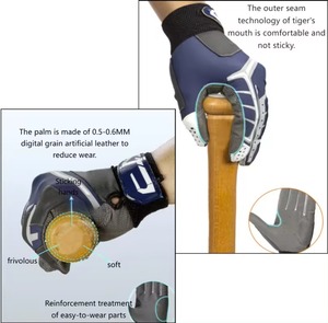 การออกแบบที่กําหนดเอง ความต้องการของลูกค้าที่ทันสมัย สไตล์ที่ไม่ซ้ําใคร ราคาต่ํา ยอดขายสูงสุด โลโก้ที่กําหนดเองสําหรับถุงมือเบสบอล - Product Image 6