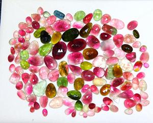 Natural Bio turmalina piedras preciosas sueltas facetadas Rosa corte piedra cabujón mezcla forma tamaño 24x18mm a 9x6mm - Product Image 3