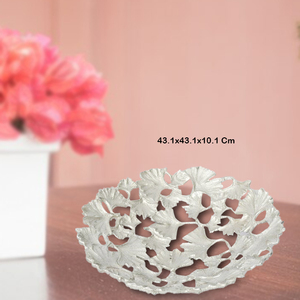 Tazón para servir de astilla de hoja de Ginkgo de aluminio para uso de vajilla Tazón para servir de frutas fundidas Fabricante Fábrica India - Product Image 2