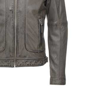 Vestes en cuir pour hommes de haute qualité entièrement personnalisées en cuir de vache véritable, col montant, style streetwear, taille adulte - Product Image 5