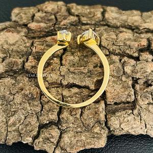 แหวนเพชรรูปลูกแพร์สีทอง14K & ประดับเพชร CZ สำหรับวงแหวนหมั้นแหวนหมั้นเพชรตัดทรงลูกแพร์ & มาคีส์ - Product Image 5