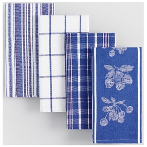 Serviette de cuisine 100% coton à carreaux, tissu sergé, 190 g/m², super douce, absorbante, écologique, personnalisable, prix de gros - Product Image 2