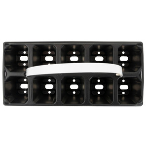 Plateaux de production multi-compartiments à 10 compartiments, de forme rectangulaire, avec trou de drainage - Product Image 4