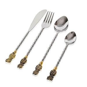 Couverts en métal poli miroir très brillants pour mariage, fêtes de Noël, vaisselle utile, couverts avec logo personnalisé imprimé - Product Image 1