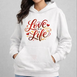 Sweat à capuche unisexe premium, streetwear surdimensionné, pull à imprimé moderne, tissu en polaire doux, 100% coton, respirant, poche, hiver - Product Image 1