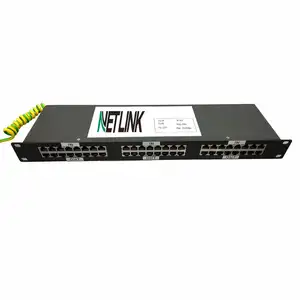 NETLINK pelindung lonjakan Panel Patch 24-port Cat6 kualitas tinggi PoE Ethernet SPD perangkat pelindung lonjakan