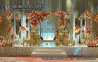 Escenario de Lujo con Temática Árabe para Sangeet, Decoración de Boda Tradicional Haldi de Madera, Noche de DJ Punjabi, Gran Decoración Interior/Exterior, Nueva Llegada