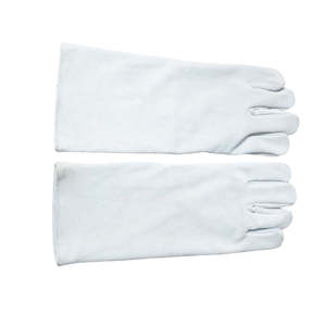 Venta caliente 14 'Guantes de soldadura de cuero dividido de vaca Guantes de soldador de protección de seguridad industrial Guantes de cuero de mano larga de invierno - Product Image 2