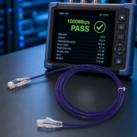 Kabel Patch Ethernet Cat6 UTP Ultra Tipis 28AWG Tembaga Telanjang Terpilin 1000Mbps RJ45 Kabel Jaringan Gigabit Jaket PVC LSZH