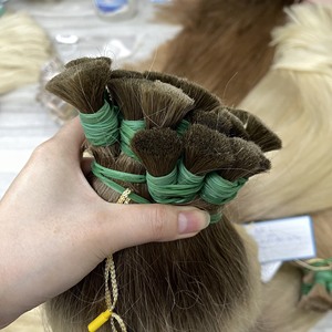 La mejor calidad, cutícula completa alineada, cabello humano Rubio eslavo ruso, trenzado de cabello a granel para salones profesionales, extensiones de cabello - Product Image 3