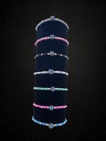 Pulsera Promocional DAFNI BIG PAZAR, Tejida a Mano con Cuentas, Estilo Bohemio, Piedra Natural, Aleación de Metal Precioso, Ancho de Banda de 10 mm, Regalo