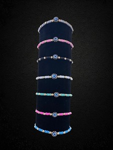 DAFNI BIG PAZAR Bohemian Woven Beaded Handmade Promotional Bracelet Natural Stone Precious Metal Alloy 10mm Band Width Gift - Product Image 4