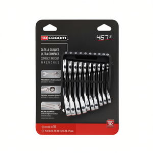 Jeu de clés à cliquet compactes Facom de 10 pièces - Product Image 3