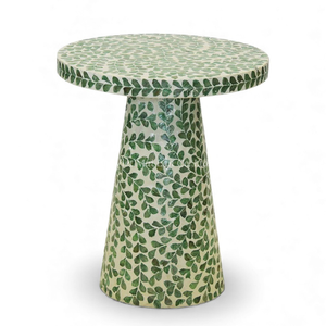 Mesa de Centro de Lujo con Incrustaciones de Nácar, Mueble Artesanal con Incrustaciones de Concha para un Hogar Sofisticado - Product Image 1