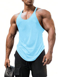 Singulet de gymnastique en polyester et élasthanne haute élasticité, tissu personnalisé pour hommes, 87% polyester 13% - Product Image 5