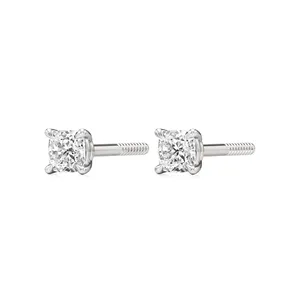 Pendientes Colgantes Solitarios Cuadrados de Oro de 14k en Oro Blanco, Rosa o Amarillo - Product Image 2