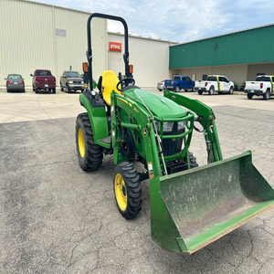 Tractor utilitario compacto John Deere 2038R de 37 HP, 4WD, transmisión hidrostática, con cargador frontal, retroexcavadora y listo para cortar césped, tractor diésel. - Product Image 1