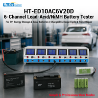 Analizador de Baterías de Plomo-Ácido Heltec Energy 7-23V 10A de 6 Canales con Modo Simple/Profesional para Control de Calidad de Baterías Solares