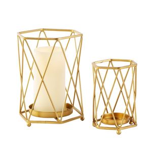 Hot Selling Attractive T <b>Light</b> Holder Galvanized <b>Wire</b> Square Shape Candle Holder Metal Tabletop Decoration for Weddings Homes - Product Image 5