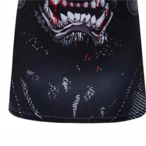 Sublimation 87% Polyester 13% Elasthanne Mock Neck 4-way Stretch Double couche Tissu Compression à séchage rapide Chemises Rash Guard MMA - Product Image 6