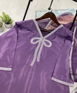 FANCY FRENCH CREPE BEADS WORK TOP PATIYALA WITH DUPATTA FESTIVE WEAR WHOLESALE PRICE ETHNIC GARMENT <b>PURPLE</b> - Product Image 2