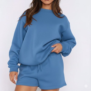 2025 femmes surdimensionné polaire sweat Shorts brodé léopard Streetwear Vintage grande taille cheville longueur hiver - Product Image 4