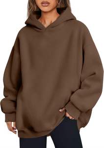 เสื้อสเวตเตอร์มีฮู้ดผ้าฟลีซโอเวอร์ไซส์2025ทันสมัยสำหรับผู้หญิงราชินีเสื้อลำลองแขนยาวแบบสวมหัวเสื้อด้านหน้าฤดูใบไม้ร่วงสุดเพอร์เฟกต์ - Product Image 4