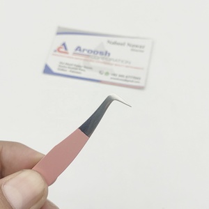 Pince à épiler d'extension de cils en acier inoxydable de volume russe à 90 degrés avec logo personnalisé de haute qualité avec pointe pointue - Product Image 6