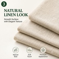 Tissu en viscose et lin en gros en stock, 180 GSM, mélange de rayonne et de lin tissé pour commandes de vêtements en gros