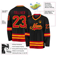 Camiseta de Hockey sobre Hielo Personalizada, Uniforme de Equipo Sublimado con Nombre y Número Personalizados, Ropa Deportiva Transpirable y Antibacteriana