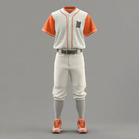 Ensemble de maillots de baseball personnalisés à manches courtes, séchage rapide, taille élastique, respirant, 100 % polyester, avec nom d'équipe, hauts et bas