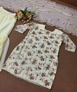 Conjunto de ropa europea de lujo con estilo Top Palazzo Dupatta diseñado con elegancia y sofisticación - Product Image 6