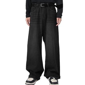 Pantalones Vaqueros Elásticos de Calle para Hombre, Pantalones Cargo de Mezclilla, Lavado, Color Sólido, Múltiples Bolsillos, Casuales, Cintura Media, Ligeros, para Verano e Invierno - Product Image 5