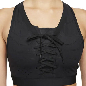 Soutien-gorge de yoga et de fitness pour femmes, style simple, respirant, à maintien élevé, avec logo frontal, rembourré et sans couture, vente en gros - Product Image 4