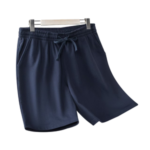 ODM Bermudas de algodón de alta calidad para hombre 100% algodón pantalones cortos calientes de verano cintura elástica Casual cintura media teñido liso lavado juvenil - Product Image 6