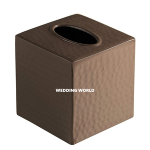 Nouvelle boîte à mouchoirs en métal de luxe de qualité supérieure fait à la main élégant porte-mouchoirs vente à chaud articles de salle de bain boîte à mouchoirs en gros - Product Image 3