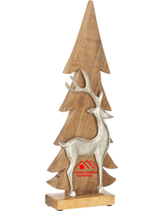 ชุดเชิงเทียน3รูปต้นไม้ของตกแต่งคริสต์มาสอุปกรณ์ตกแต่งบ้านสุขสันต์วันคริสต์มาสแกะสลักแบบโบราณ - Product Image 5