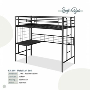 Diseño moderno Malasia Domica 2017 Loft Bed Marco de acero para uso en el hogar y el albergue Juego de muebles de dormitorio - Product Image 5