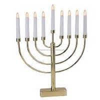 Handmade Brass Menorah Candle Holder Traditional Hanukkah <b>Lamp</b> Decorative Candle Stand Home Decor - Product Image 5