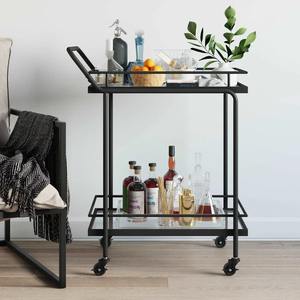 Advantageous Design <b>Cart</b> Serving <b>Trolley</b> In Metal Black Color Food Serving <b>Trolley</b> For Home Kitchenware Use - Product Image 2