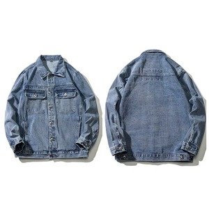 Chaqueta de mezclilla vintage lavada para hombre, elegante, transpirable, cómoda, impermeable, cortavientos, para invierno, de fábrica. - Product Image 1