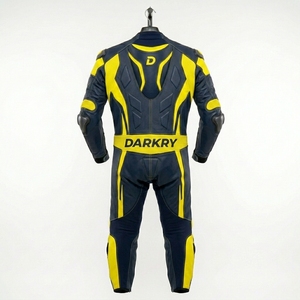 Traje de Cuero Personalizado para Motociclismo de Competición, Equipo de Pista OEM, Ropa Protectora de Cuero Vacuno Perforado para Motociclistas - Product Image 2