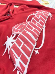 100% coton 400GSM sweats à capuche épais polaire poids lourd bouffée impression Logo hommes sweats à capuche chez Fratres Sports - Product Image 2