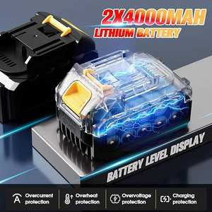 Pistola de Pintura Inalámbrica con Batería 2 x 4000 mAh, Pistola de Pintura Eléctrica Portátil con 5 Boquillas de Cobre, Recipiente de 1200 ml - Product Image 3