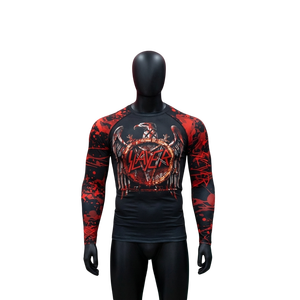 High Quality Eco-Friendly Quick Dry Breathable Polyester/Nylon Full Sleeve MMA <b>Rash</b> <b>Guards</b> <b>Men</b> Customized Colors & Logo Printing - Product Image 1