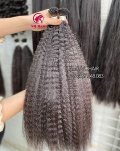 Bonne qualité I tip Kinky Straight Invisible Bonds Microlink Extensions de cheveux humains Cheveux vietnamiens toutes longueurs - Product Image 6