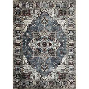 Alfombra Lavable Tribal Azul Egeo RWNL1014 de Rug Weavers, Venta al por Mayor con Envío Directo, Chenilla Lavable, 10 Tamaños - Product Image 1