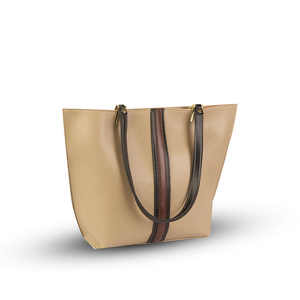 ROYAL LEATHER INDUSTRIES Sacs fourre-tout en cuir véritable beige pour femmes 500g Fermeture éclair de haute qualité Élégant et stylé Voyage quotidien - Product Image 4